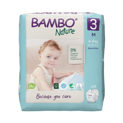 Эко-подгузники Bambo Nature 3 (4-8 кг), 28 шт купить оптом в Рязани